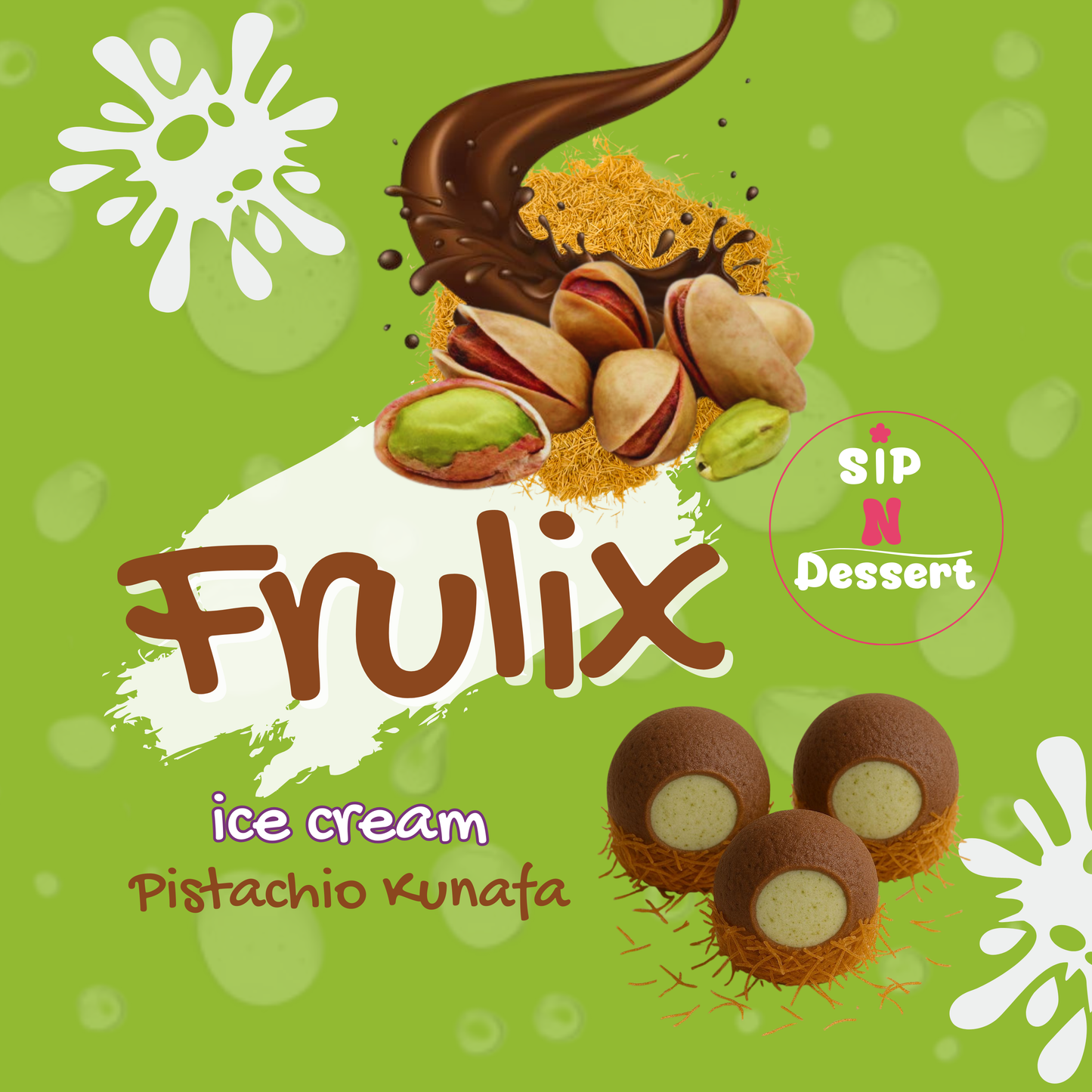 Ice Cream Fruilx Pistachio Kunafa