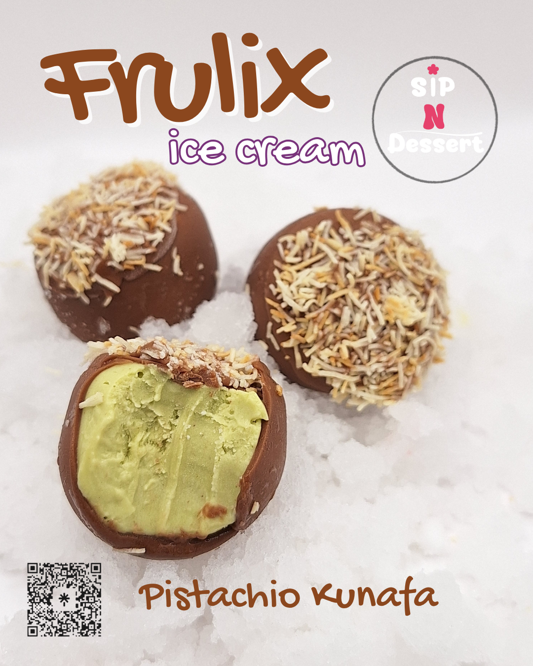 Ice Cream Fruilx Pistachio Kunafa